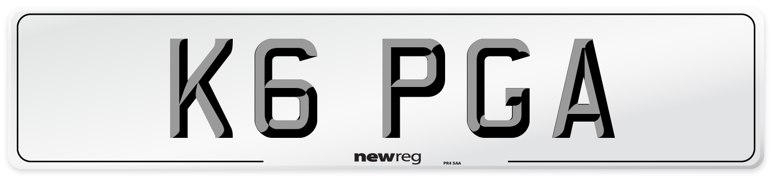 K6 PGA Number Plate from New Reg